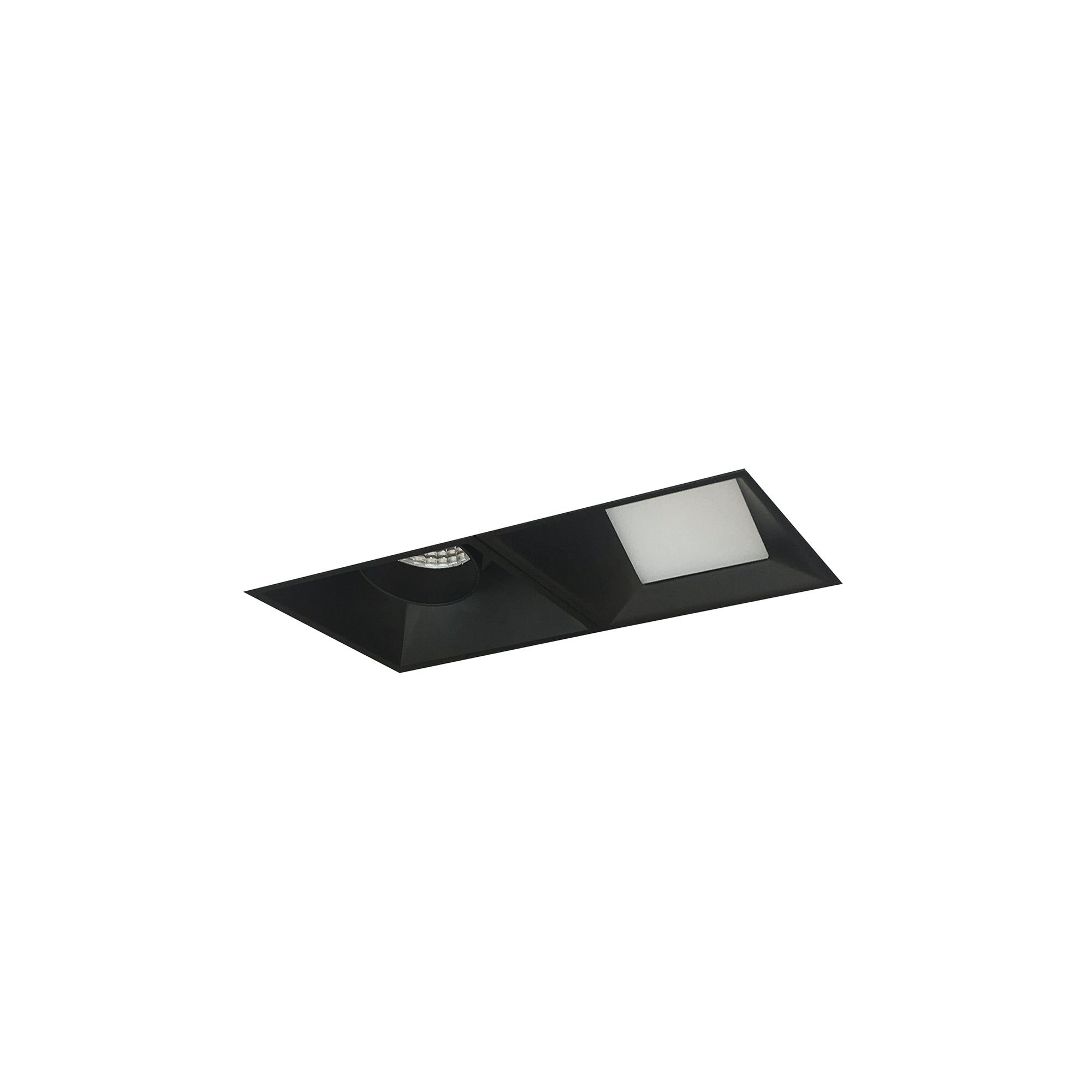 Nora Lighting NMIOTL-12-NF-AW-40X-10-B - Recessed - Iolite MLS 2-Head Trimless Reflector Kit, 4000K, 1000lm, Black Adj. Snoot/Wall Wash Trims