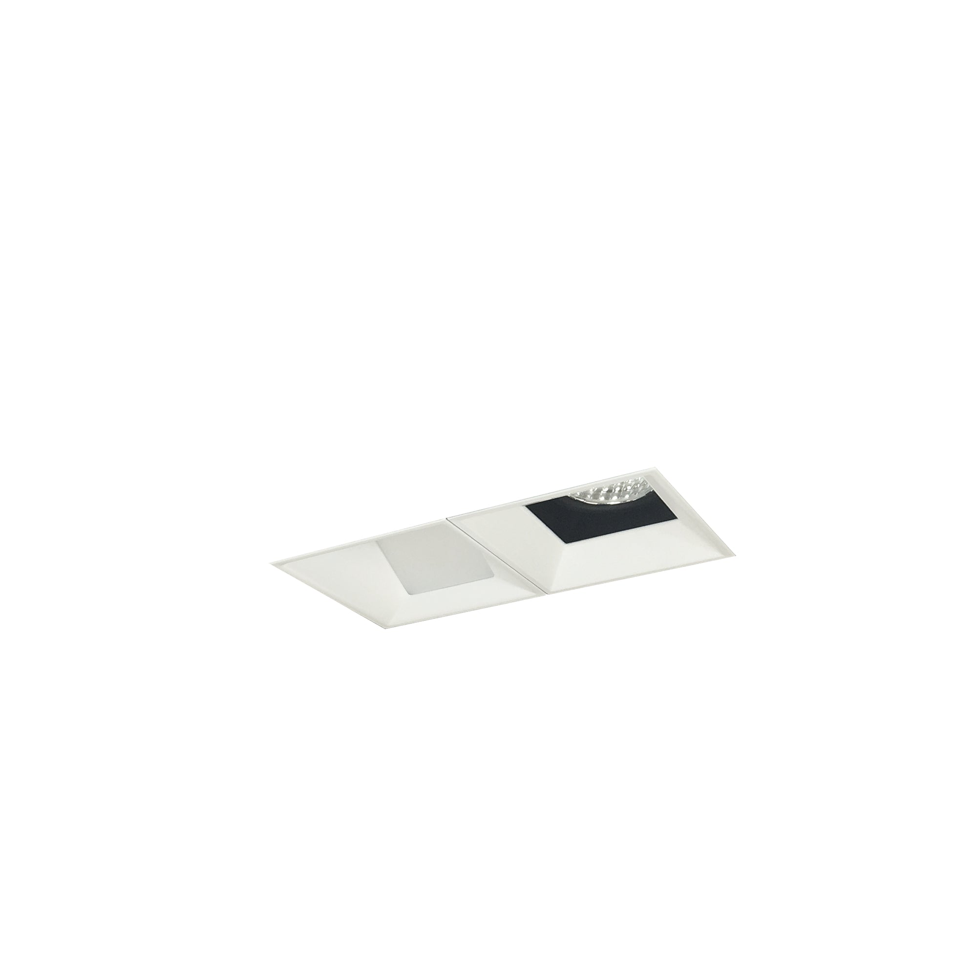 Nora Lighting NMIOTL-12-NF-FW-27X-10-BMPW - Recessed - Iolite MLS 2-Head Trimless Reflector Kit, 2700K, 1000lm, Black/MPW Fixed Downlt./Wall Wash Trims