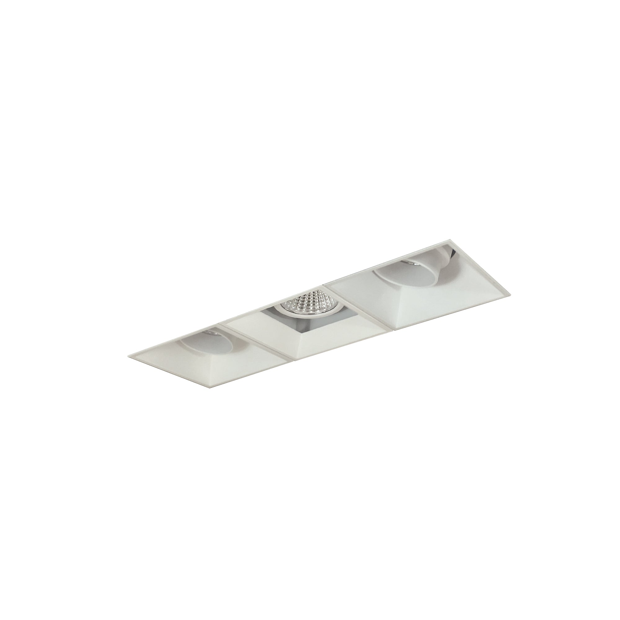 Nora Lighting NMIOTL-13-NF-AAF-30X-10-MPW - Recessed - Iolite MLS 3-Head Trimless Reflector Kit, 3000K, 1000lm, MPW Adj. Snoot/Fixed Downlt. Trims