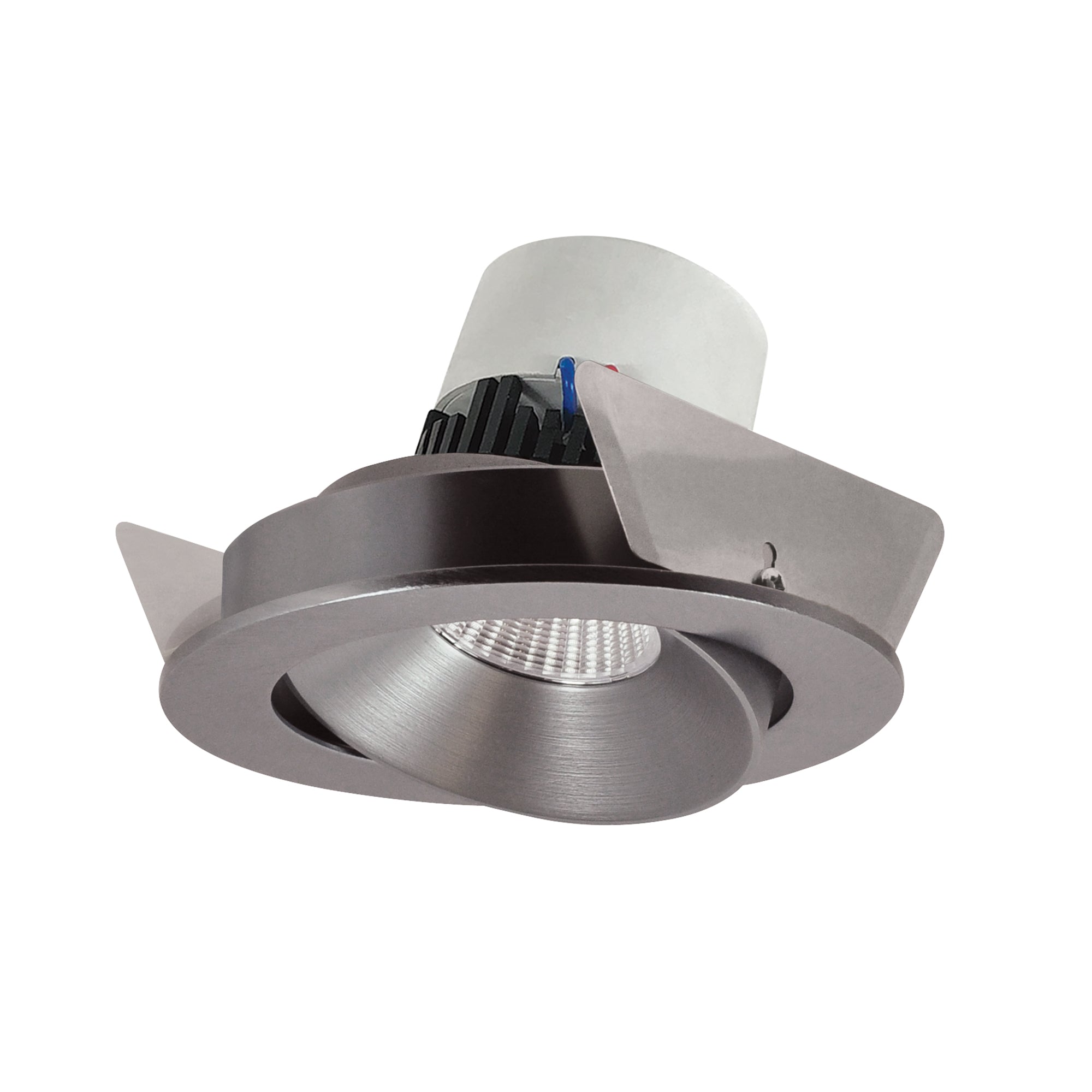 Nora Lighting NPR-4RC27XNN - Recessed - 4 Inch Pearl LED Round Adjustable Cone Retrofit, 1000lm / 12W, 2700K, Natural Metal Reflector / Natural Metal Flange