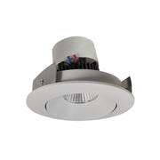 Nora Lighting NPR-4RC40XWW - Recessed - 4 Inch Pearl LED Round Adjustable Cone Retrofit, 1000lm / 12W, 4000K, White Reflector / White Flange
