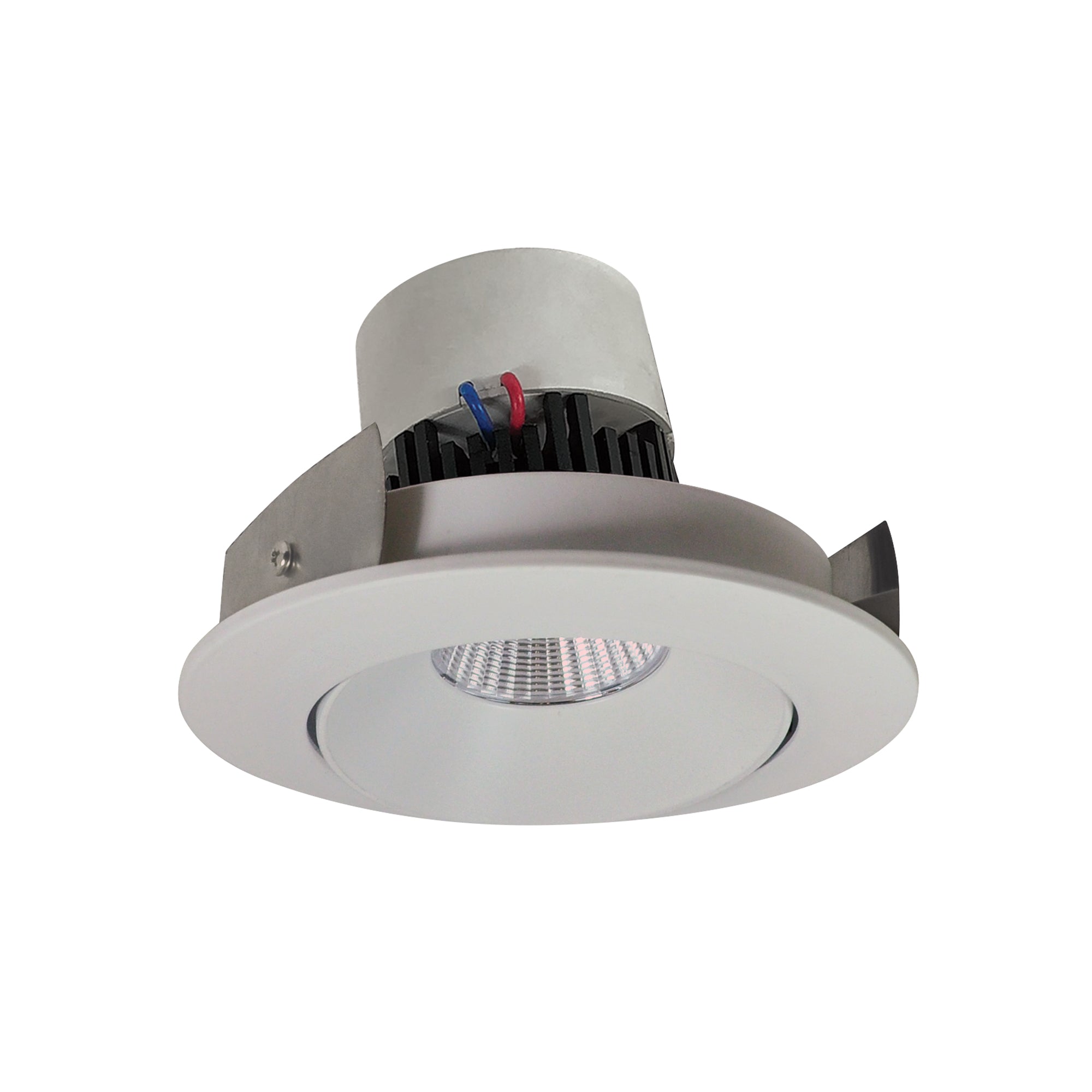 Nora Lighting NPR-4RCCDXWW - Recessed - 4 Inch Pearl LED Round Adjustable Cone Retrofit, 800lm / 12W, Comfort Dim, White Reflector / White Flange