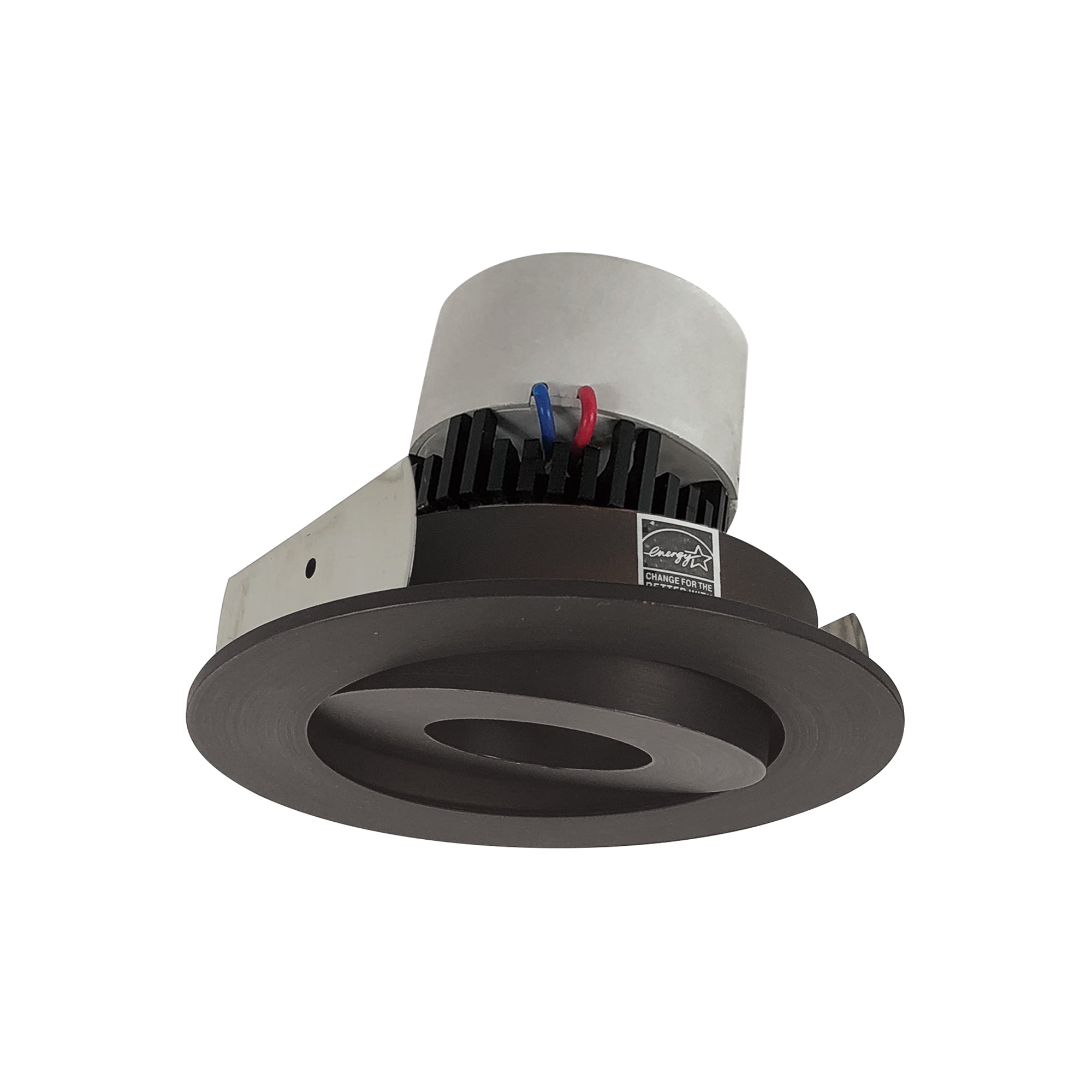 Nora Lighting NPR-4RG40XBZ - Recessed - 4 Inch Pearl LED Round Adjustable Gimbal Retrofit, 1000lm / 12W, 4000K, Bronze Finish