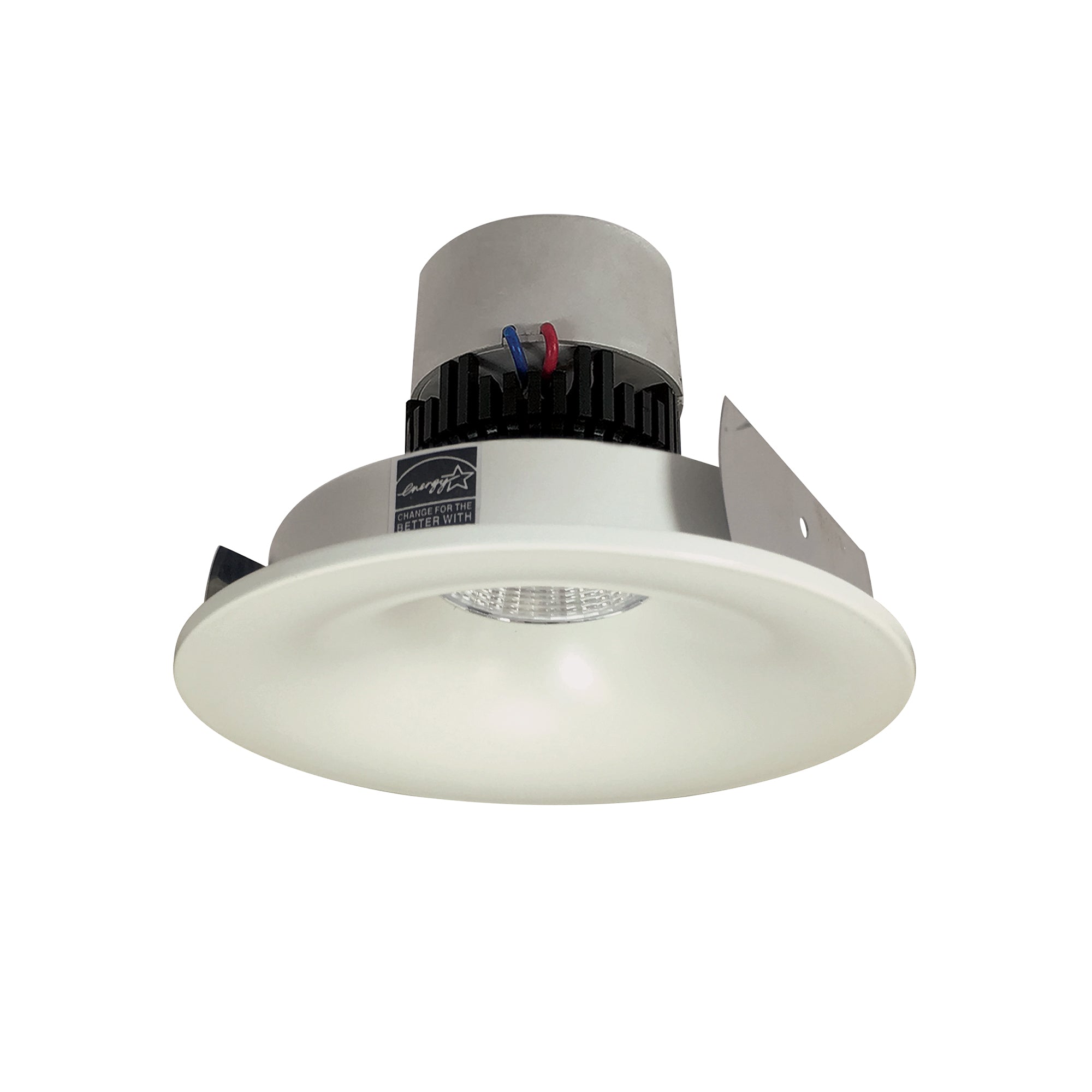 Nora Lighting NPR-4RNB40XWW - Recessed - 4 Inch Pearl LED Round Bullnose Retrofit, 1000lm / 12W, 4000K, White Finish
