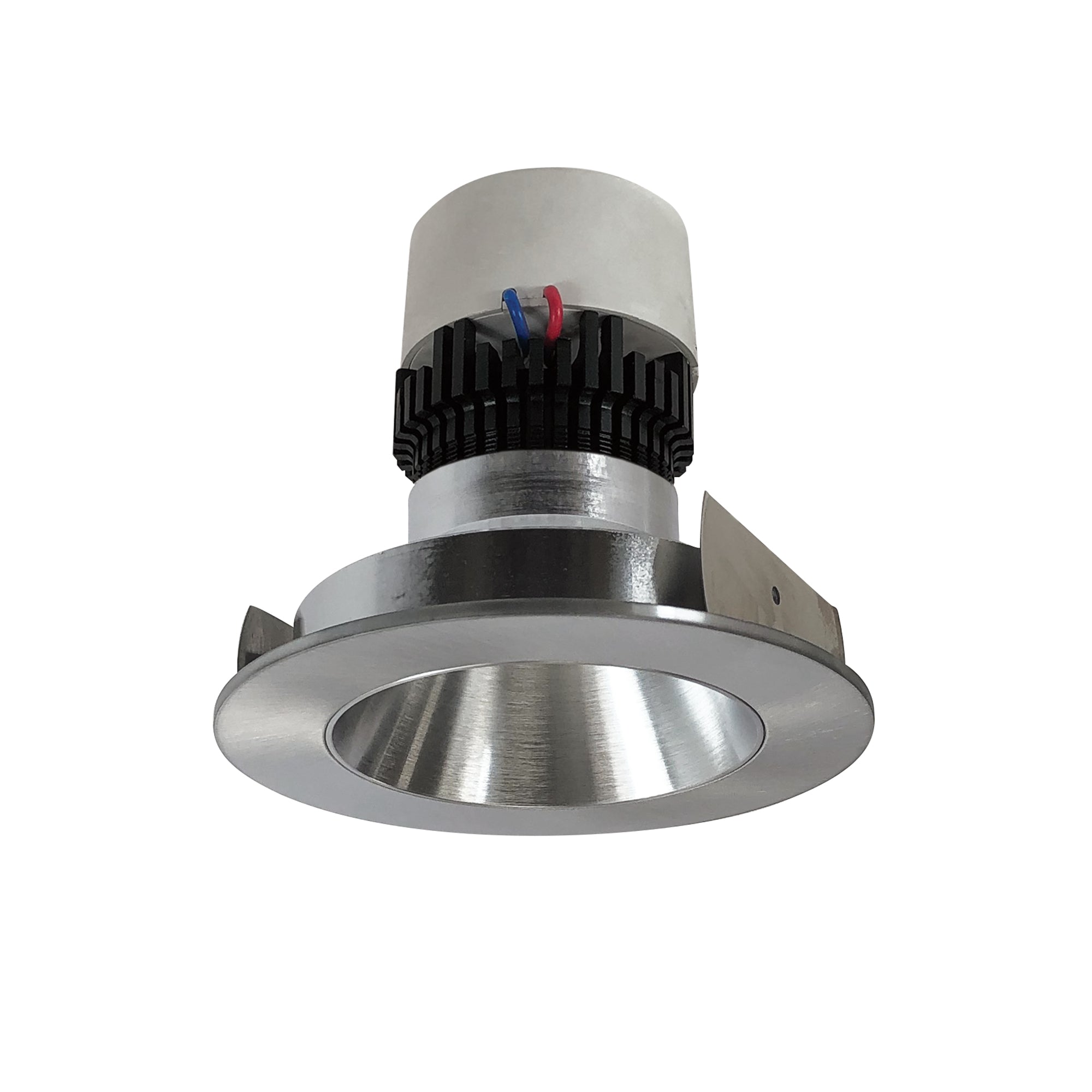 Nora Lighting NPR-4RNDCCDXNN - Recessed - 4 Inch Pearl LED Round Retrofit Reflector, 800lm / 12W, Comfort Dim, Natural Metal Reflector / Natural Metal Flange