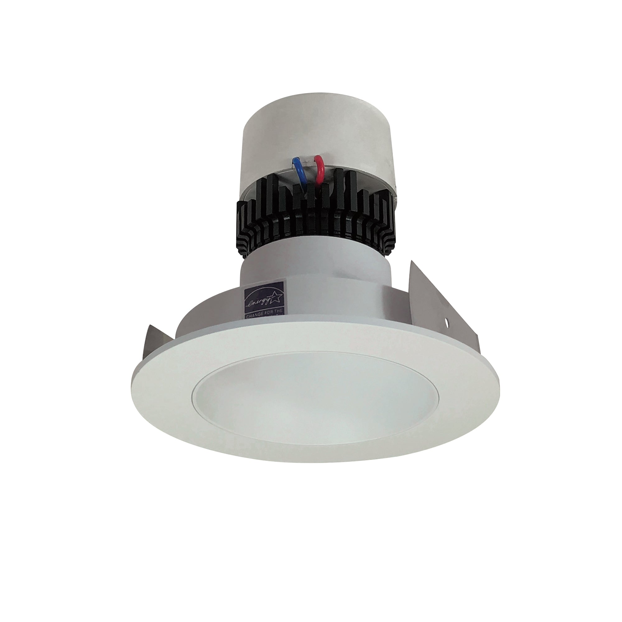 Nora Lighting NPR-4RNDCCDXWW - Recessed - 4 Inch Pearl LED Round Retrofit Reflector, 800lm / 12W, Comfort Dim, White Reflector / White Flange