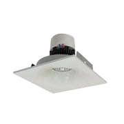 Nora Lighting NPR-4SNB27XWW - Recessed - 4 Inch Pearl LED Square Bullnose Retrofit, 1000lm / 12W, 2700K, White Finish