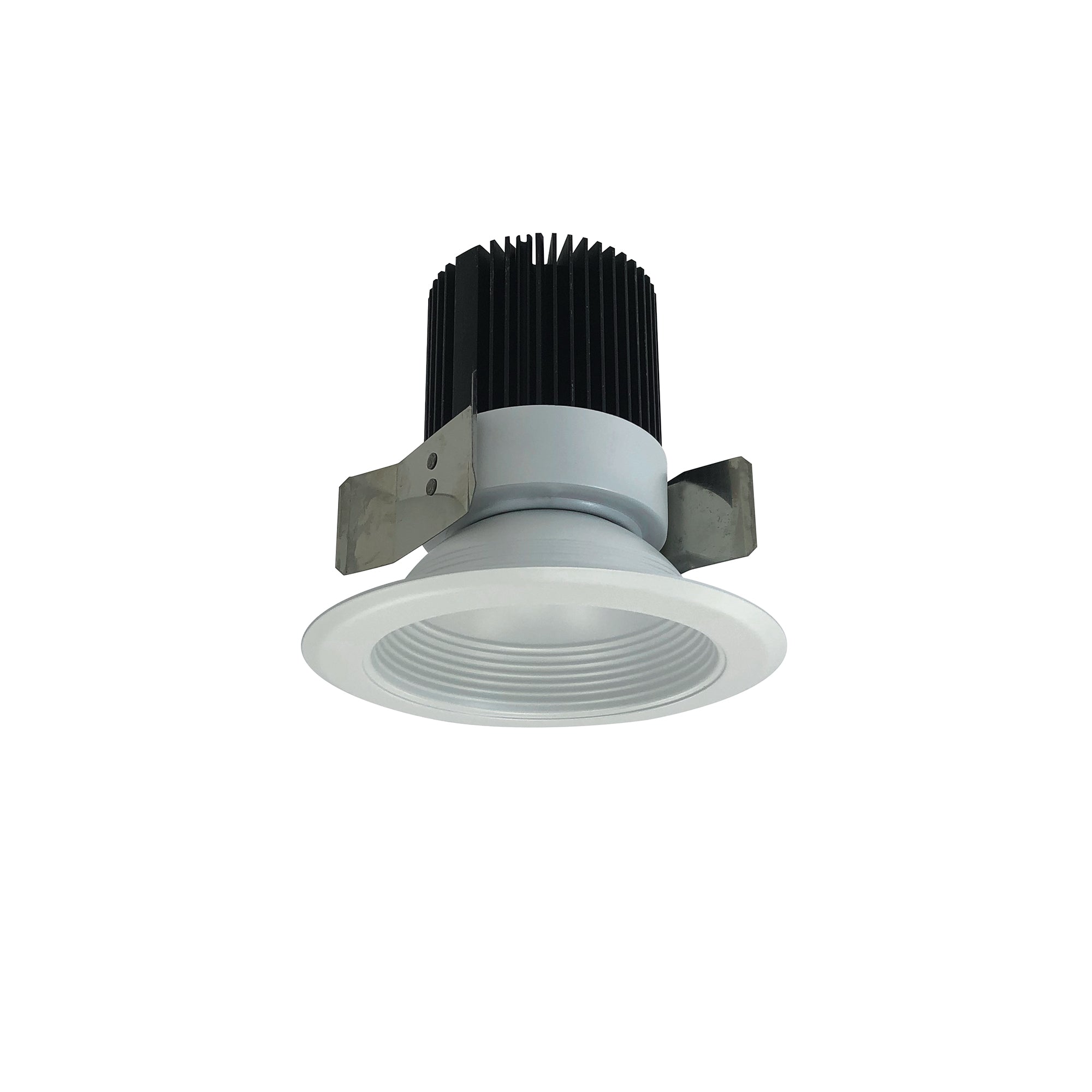 Nora Lighting NRM2-512L2540MWW - Recessed - 5 Inch Marquise II Round Baffle Trim, 55-Degrees Narrow Flood, 2500lm, 4000K, White