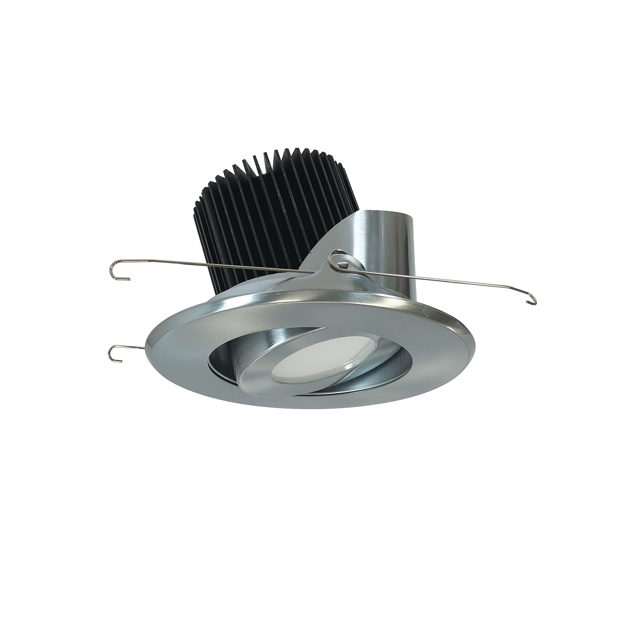 Nora Lighting NRM2-514L2540MNN - Recessed - 5 Inch Marquise II Round Surface Adjustable Trim, 55-Degrees Narrow Flood, 2500lm, 4000K, Natural Metal (Not Compatible with NHRM2-525 Housing)