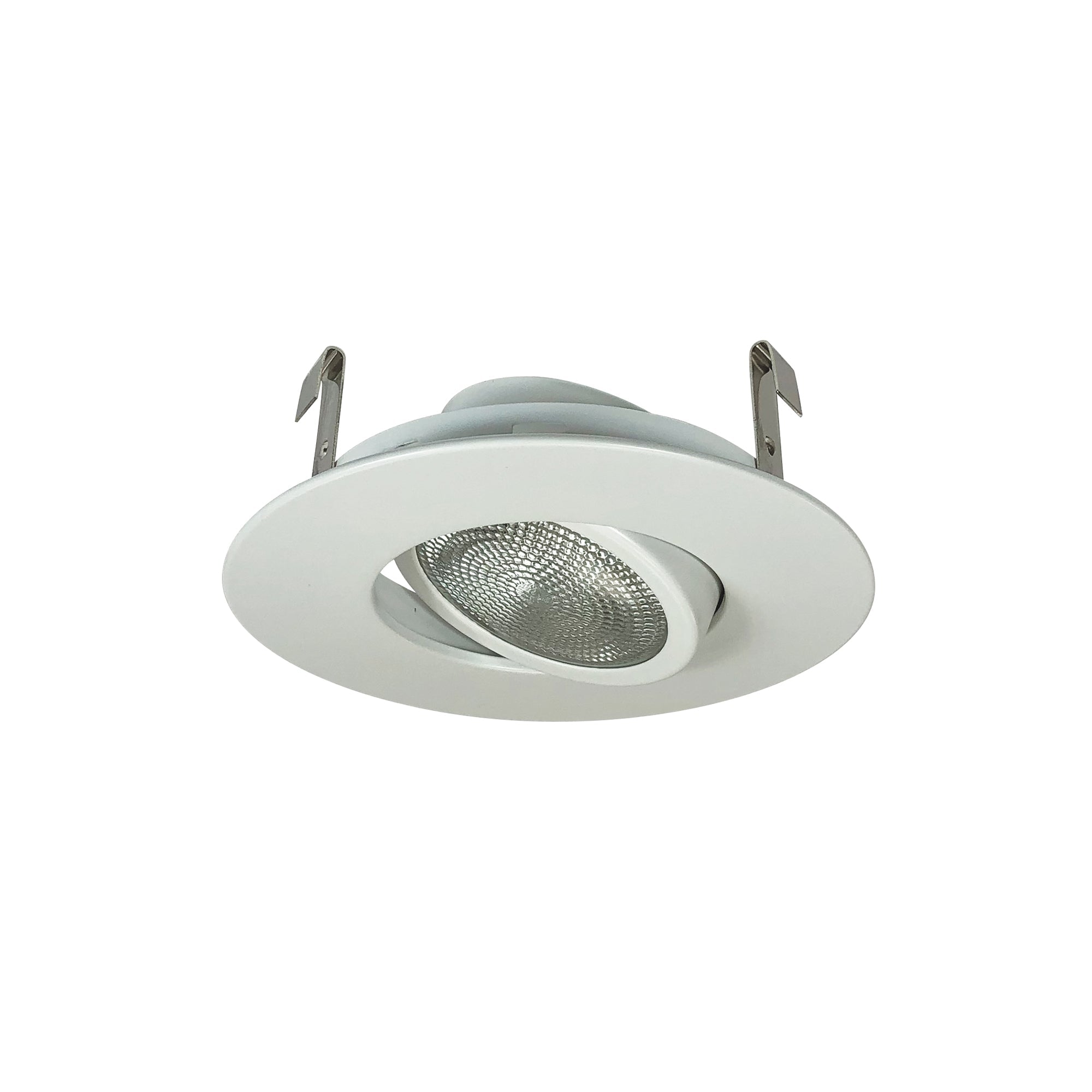 Nora Lighting NS-12W - Recessed - 4 Inch Surface Adjustable Gimbal w/ Metal Trim, White