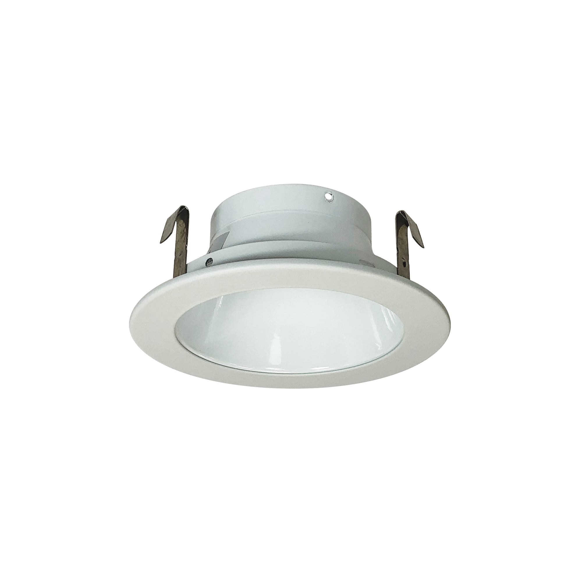 Nora Lighting NS-46 - Recessed - 4 Inch Specular White Reflector w/ White Metal Trim
