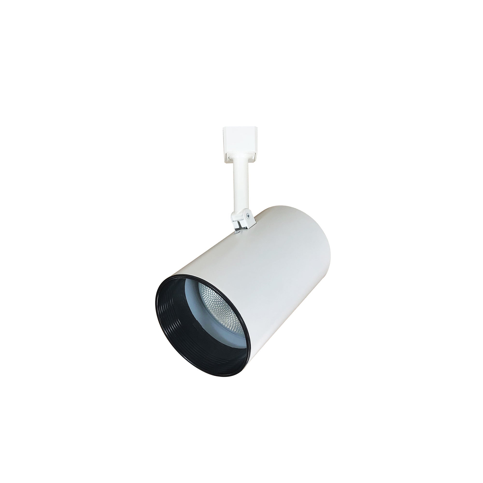 Nora Lighting NTH-102W/A - Track Lighting Fixture - Flatback Cylinder  PAR30 BR30 - White / Black Baffle