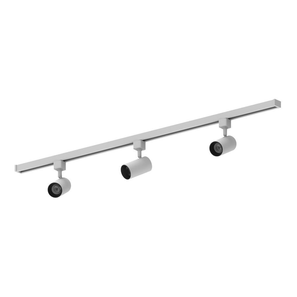 Nora Lighting NTLE-864930NW 4-ft Track Pack with (3) MAX Mini 1000lm LED Track Heads, 3000K, White Finish