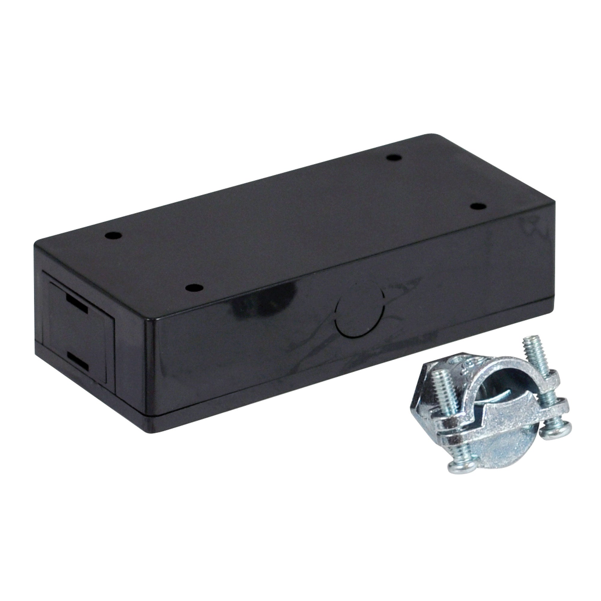 Nora Lighting NUA-802B - Accent / Undercabinet - LEDUR Undercabinet J-Box w/ 2 Female Connectors, Black