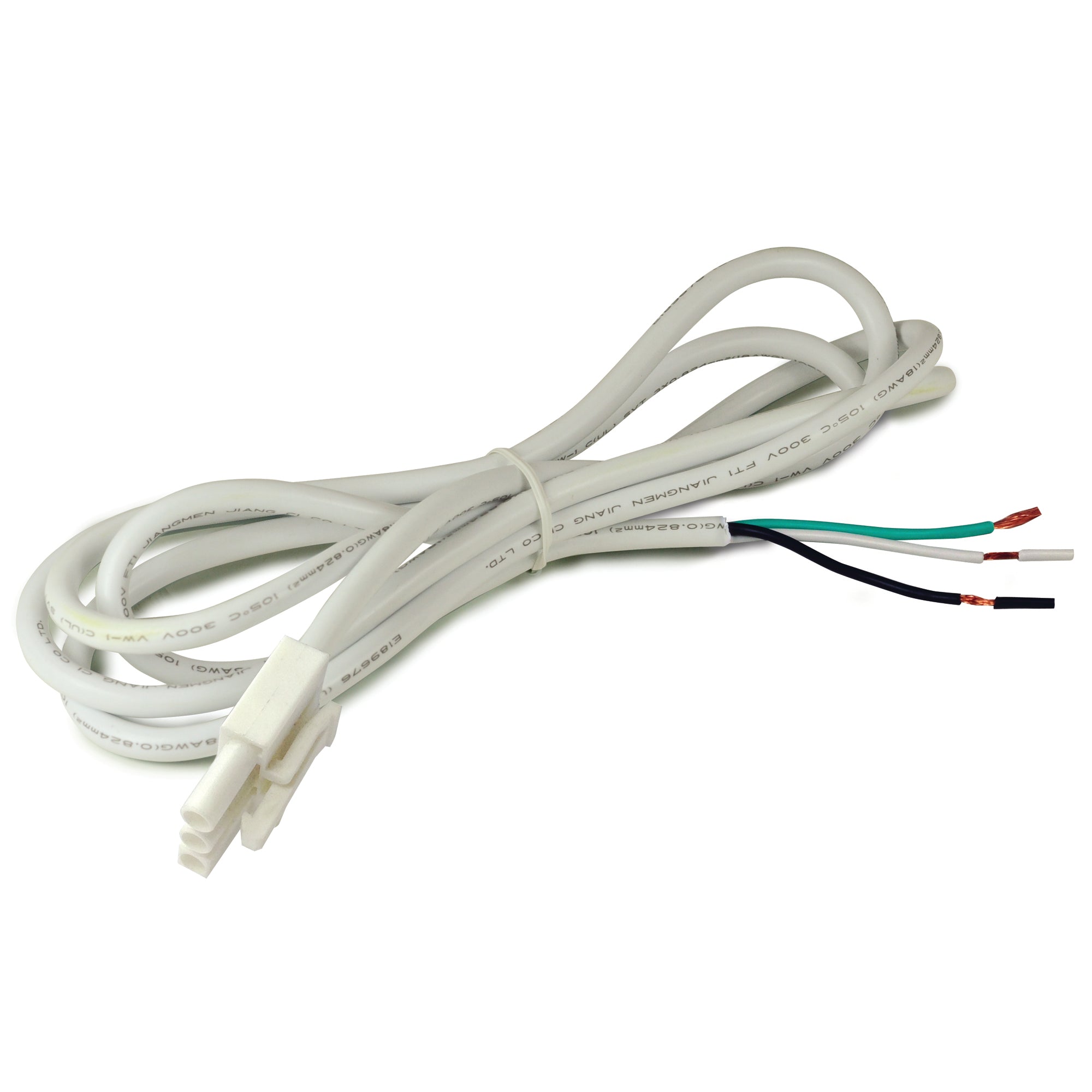 Nora Lighting NUA-804W - Accent / Undercabinet - 72 Inch LEDUR Hardwire Connector Cable, White